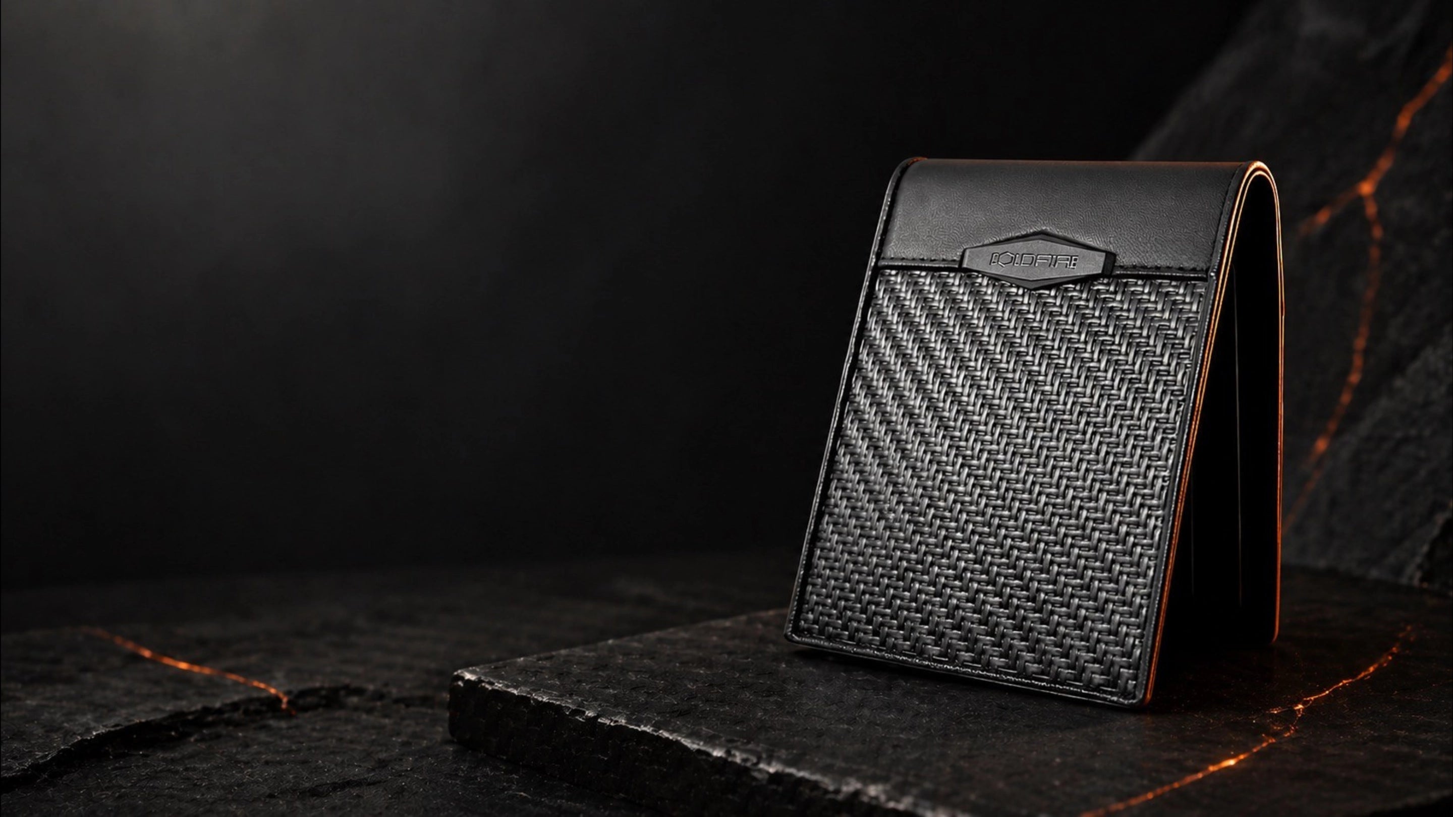 coldfire carbon fiber wallet strike core hero front