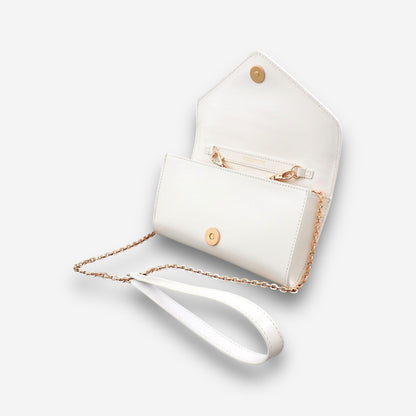 Whisper Gold - White Semi Patent-crossbody bag-COLDFIRE