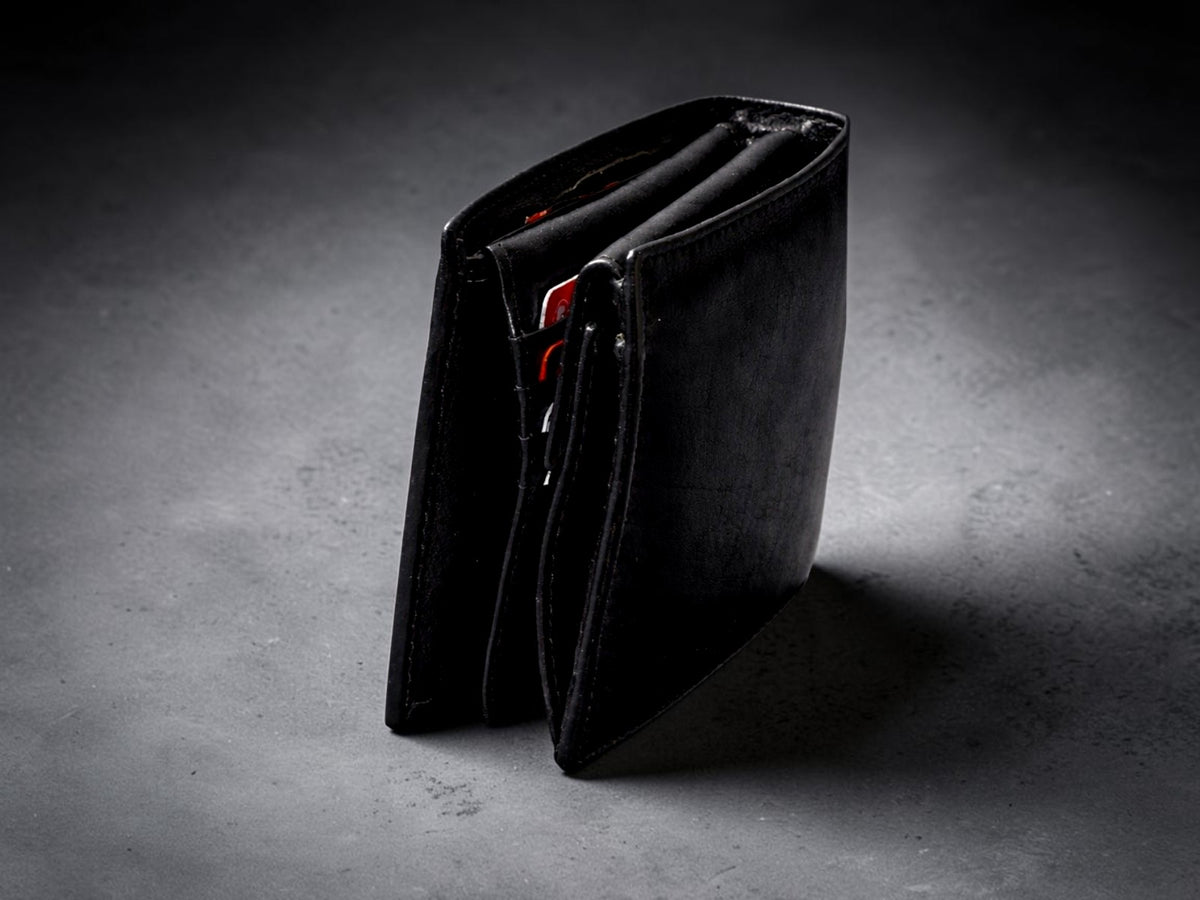 typical standard wallet after use 
