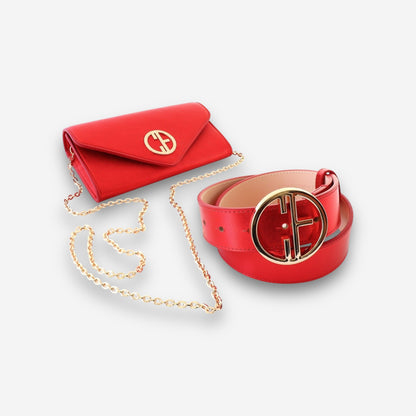 Whisper Set - Ruby Red-Small handbag and belt-COLDFIRE