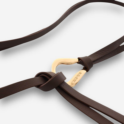 Elysian Knot Belt - Dark Brown Gold-women's belt-COLDFIRE