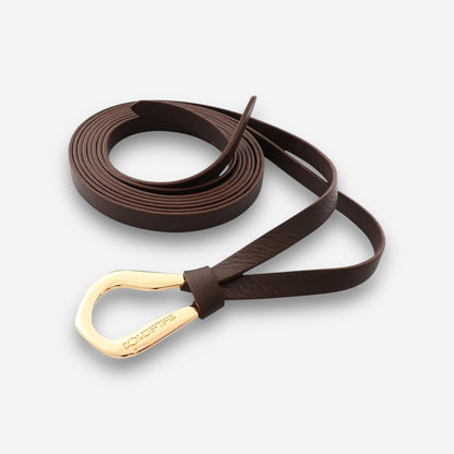 Elysian Knot Belt - Dark Brown Gold-women's belt-COLDFIRE