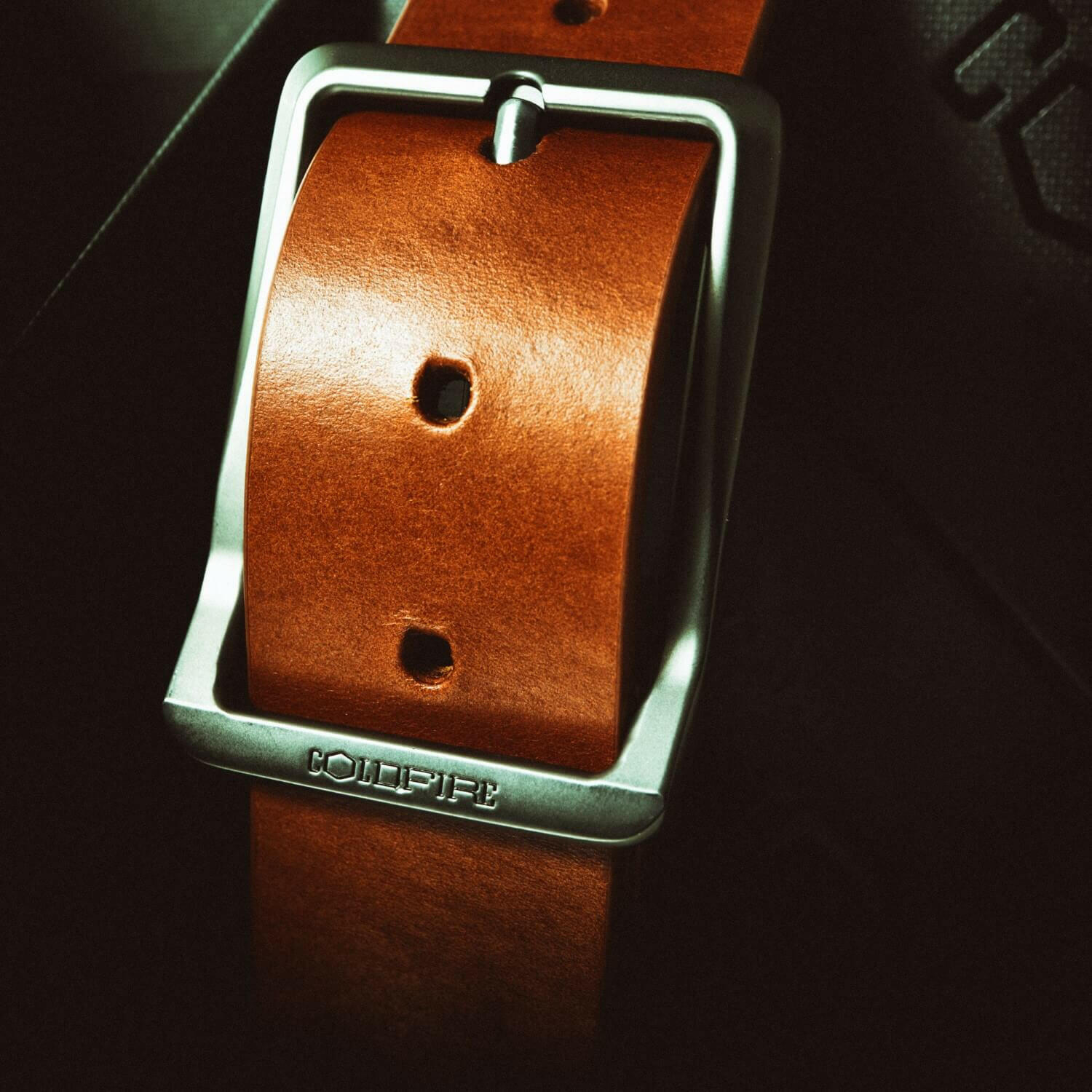 COLDFIRE Casual Men's Leather Belt | Heavy Duty EDC Belt | Cognac - COLDFIRE